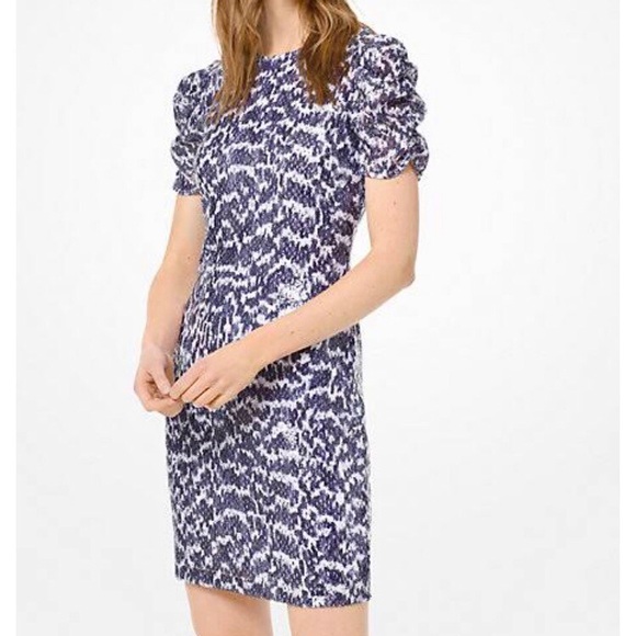 MICHAEL KORS⚡️ Gorgeous Sequin Ruched Sleeves Midi Dress_XS - Picture 1 of 13